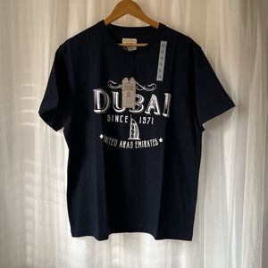 Discover Dubai Graphic Tee Since 1971 Large Logo Short Sleeve T Shirt